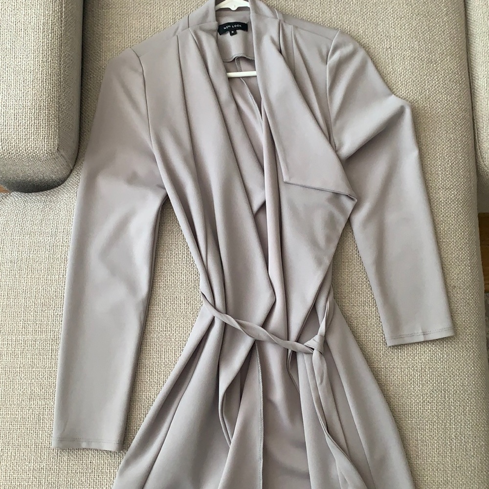 Gray duster coat